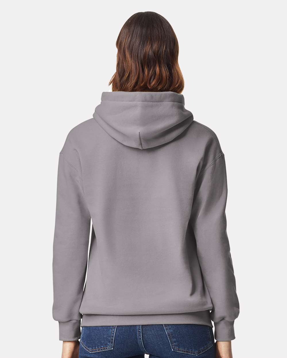 Gildan 19500 Unisex Hammer™ Maxweight Hooded Sweatshirt - Gravel - On Model Back