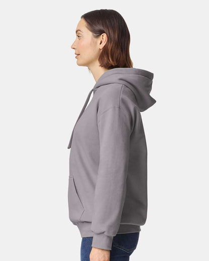 Gildan 19500 Unisex Hammer™ Maxweight Hooded Sweatshirt - Gravel - On Model Side