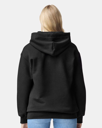 Gildan 19500 Unisex Hammer™ Maxweight Hooded Sweatshirt - Pitch Black - On Model Back