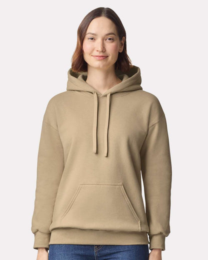Gildan 19500 Unisex Hammer™ Maxweight Hooded Sweatshirt - Tan - On Model Front