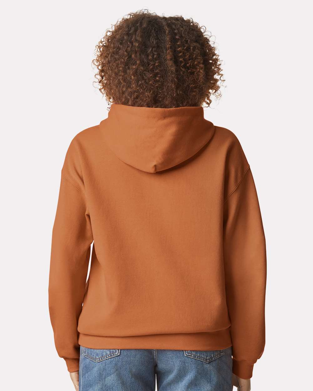 Gildan SF500 Unisex Softstyle® Midweight Hooded Sweatshirt - Texas Orange - On Model Back
