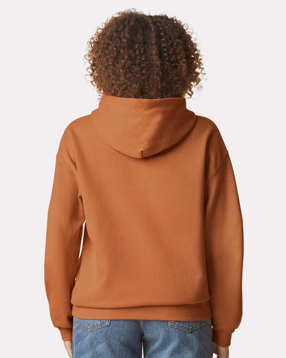 Gildan SF500 Unisex Softstyle® Midweight Hooded Sweatshirt - Texas Orange - On Model Back
