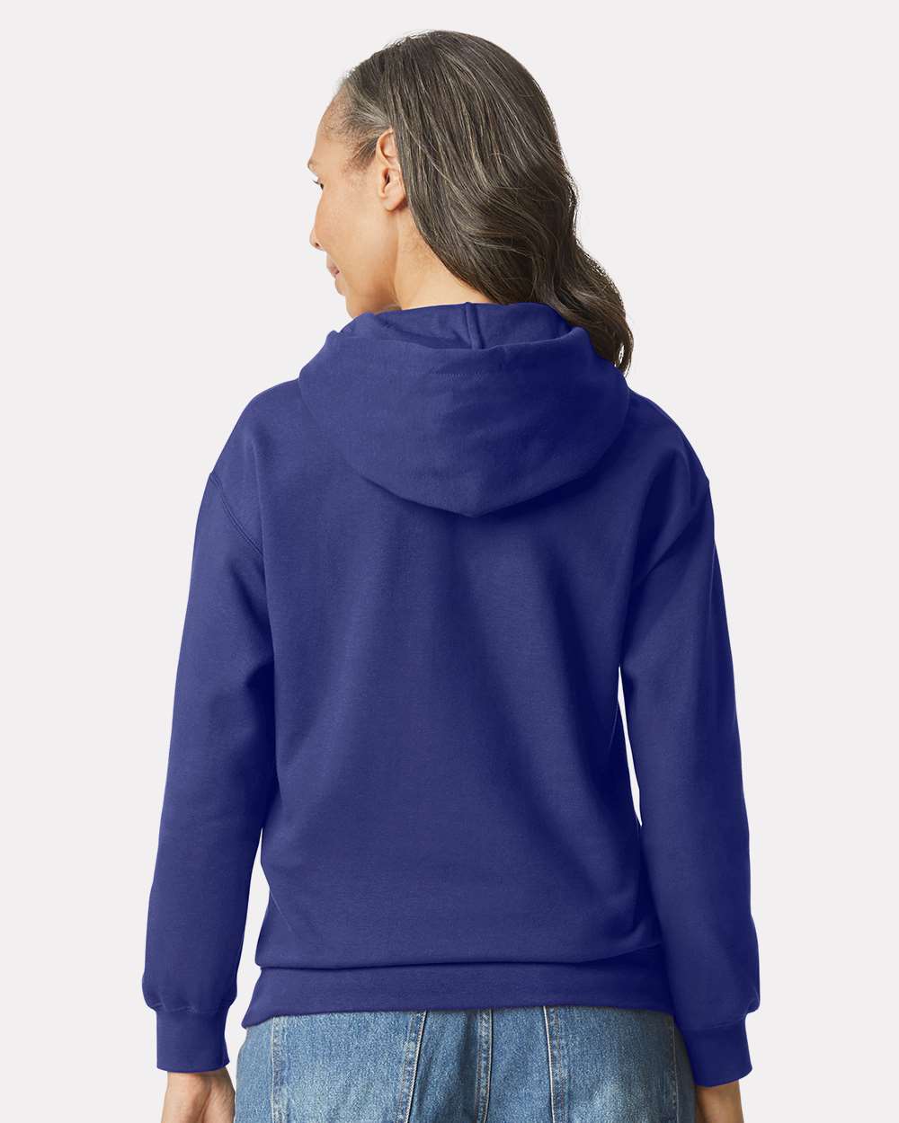 Gildan SF500 Unisex Softstyle® Midweight Hooded Sweatshirt - Cobalt - On Model Back