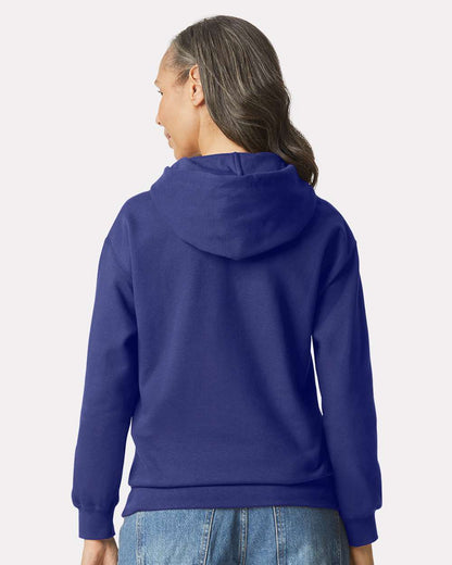 Gildan SF500 Unisex Softstyle® Midweight Hooded Sweatshirt - Cobalt - On Model Back