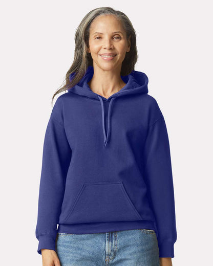 Gildan SF500 Unisex Softstyle® Midweight Hooded Sweatshirt - Cobalt - On Model Front