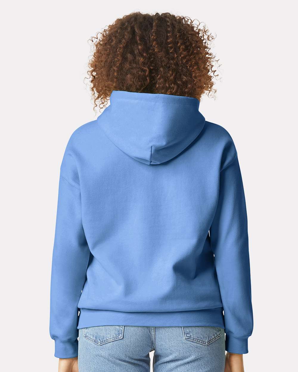 Gildan SF500 Unisex Softstyle® Midweight Hooded Sweatshirt - Carolina Blue - On Model Back