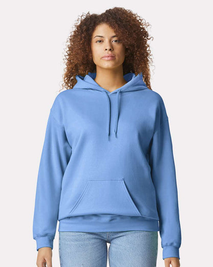Gildan SF500 Unisex Softstyle® Midweight Hooded Sweatshirt - Carolina Blue - On Model Front