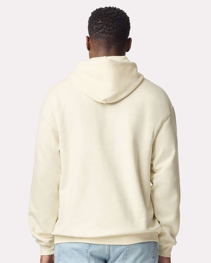 Gildan SF500 Unisex Softstyle® Midweight Hooded Sweatshirt - Off White - On Model Back