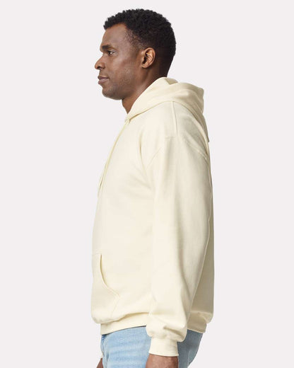 Gildan SF500 Unisex Softstyle® Midweight Hooded Sweatshirt - Off White - On Model Side