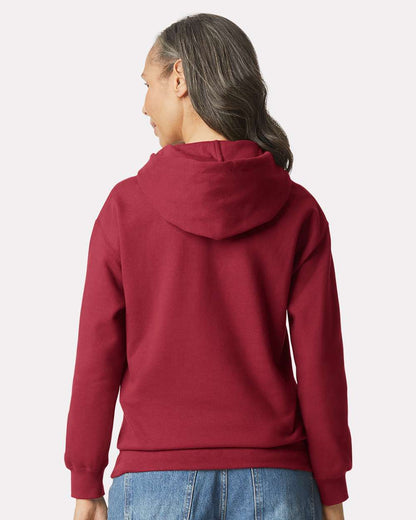 Gildan SF500 Unisex Softstyle® Midweight Hooded Sweatshirt - Cardinal - On Model Back