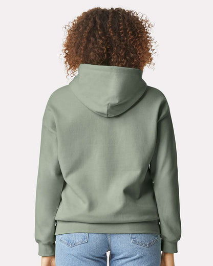 Gildan SF500 Unisex Softstyle® Midweight Hooded Sweatshirt - Sage - On Model Back