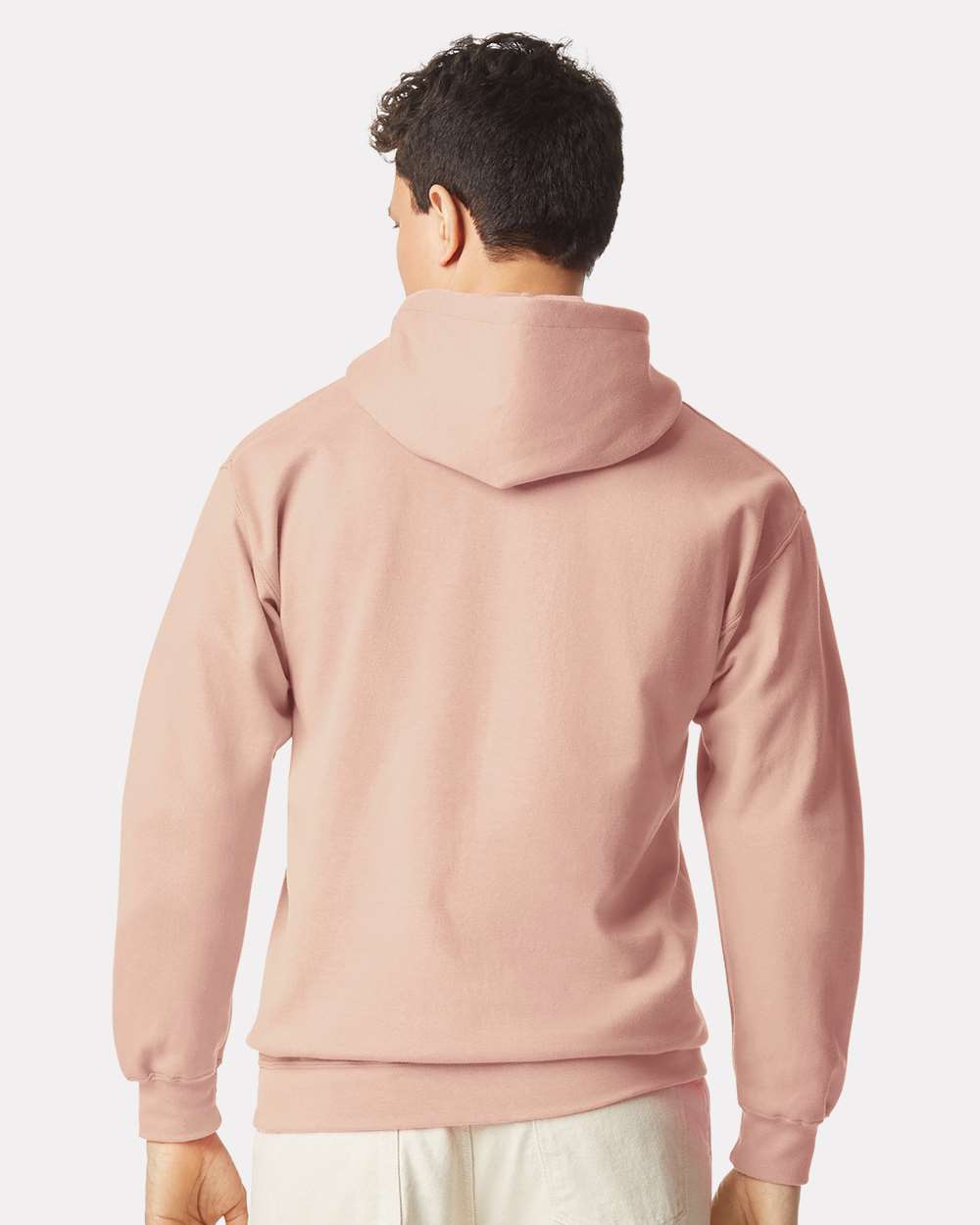 Gildan SF500 Unisex Softstyle® Midweight Hooded Sweatshirt - Dusty Rose - On Model Back
