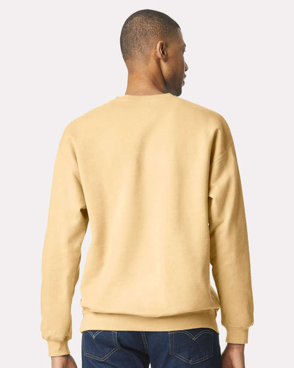 Gildan SF000 Unisex Softstyle® Midweight Crewneck Sweatshirt - Yellow Haze - On Model Back