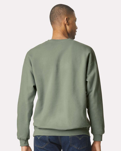 Gildan SF000 Unisex Softstyle® Midweight Crewneck Sweatshirt - Sage - On Model Back