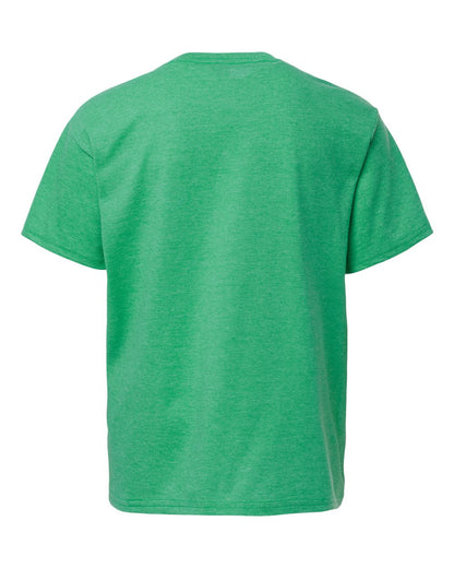 Gildan 64000B Youth Softstyle® T-Shirt - Heather Irish Green - Back View