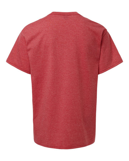 Gildan 64000B Youth Softstyle® T-Shirt - Heather Red - Back View