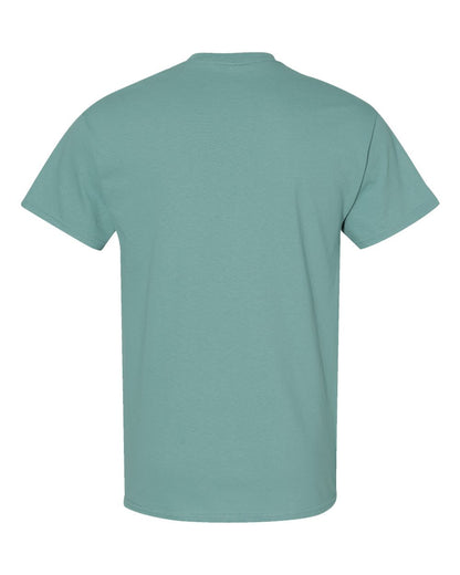 Gildan 5000 Unisex Heavy Cotton™ T-Shirt - Aquatic - Back View