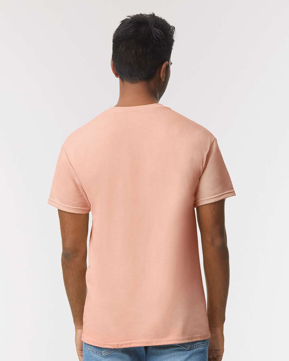 Gildan 5000 Unisex Heavy Cotton™ T-Shirt - Dusty Rose - On Model Back
