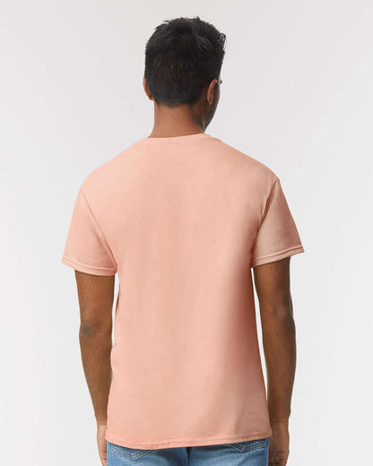 Gildan 5000 Unisex Heavy Cotton™ T-Shirt - Dusty Rose - On Model Back