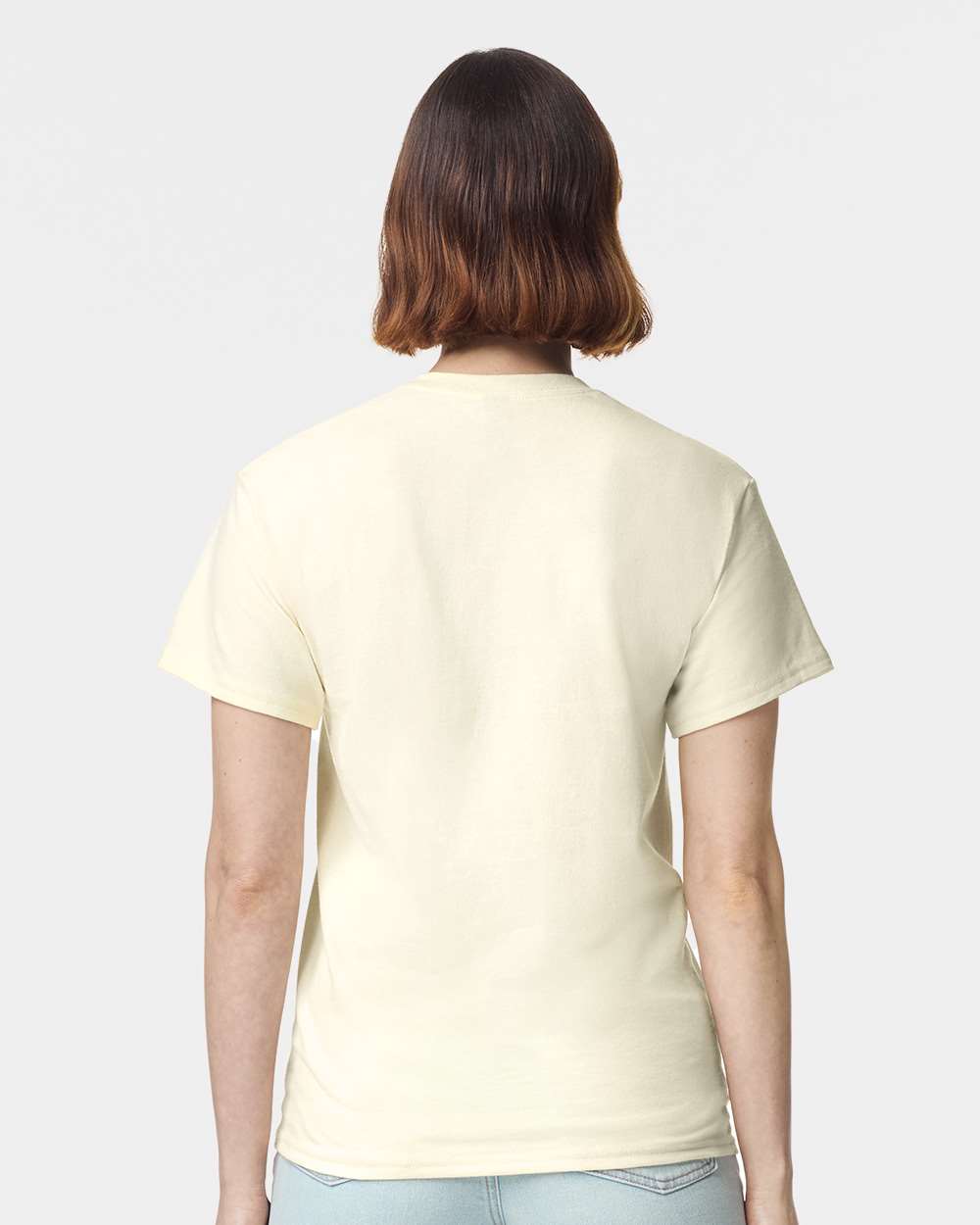 Gildan 5000 Unisex Heavy Cotton™ T-Shirt - Off White - On Model Back