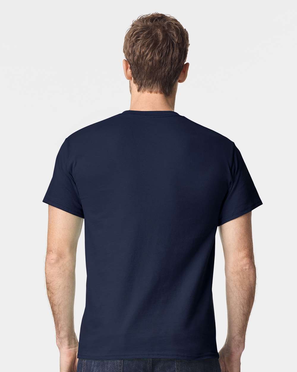 Gildan 5000 Unisex Heavy Cotton™ T-Shirt - Blue Dusk - On Model Back