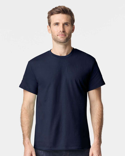 Gildan 5000 Unisex Heavy Cotton™ T-Shirt - Blue Dusk - On Model Front