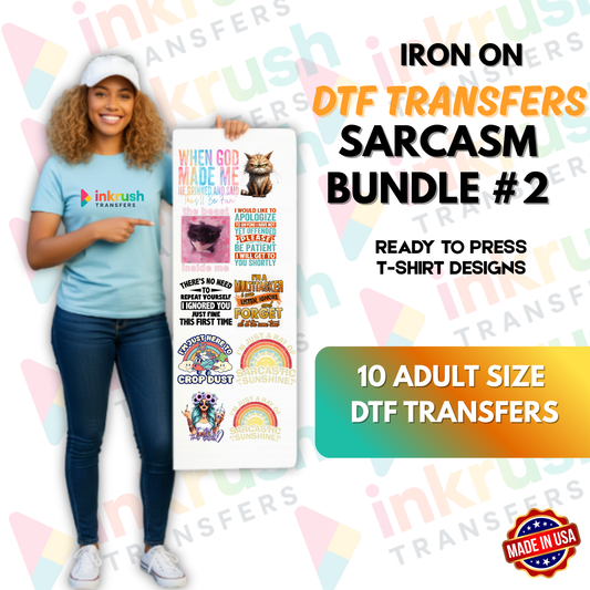 Sarcasm Bundle #2 – Work, Meetings & “Teamwork” (22″ Gang Sheet, 10 Transfers)