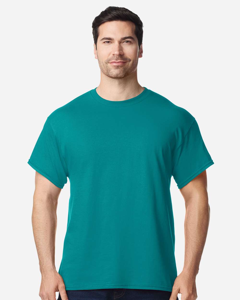 Gildan 5000 Unisex Heavy Cotton™ T-Shirt - Jade Dome - On Model Front