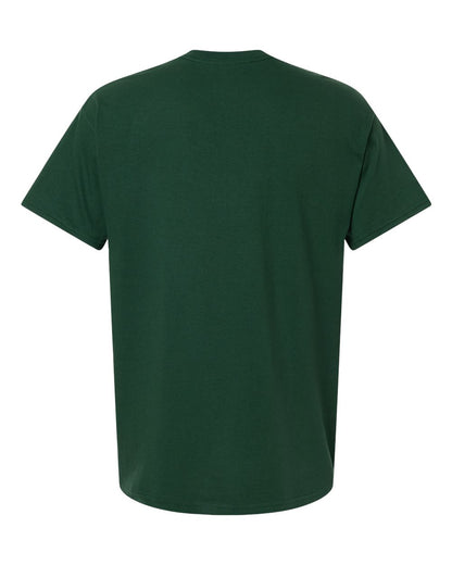 Gildan 5000 Unisex Heavy Cotton™ T-Shirt - Fan Dark Green - Back View