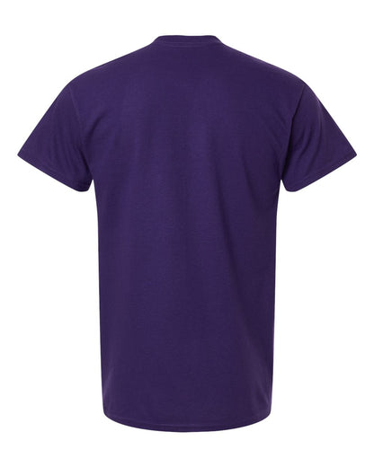 Gildan 5000 Unisex Heavy Cotton™ T-Shirt - Fan Dark Purple - Back View