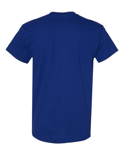 Gildan 5000 Unisex Heavy Cotton™ T-Shirt - Fan Deep Royal - Back View