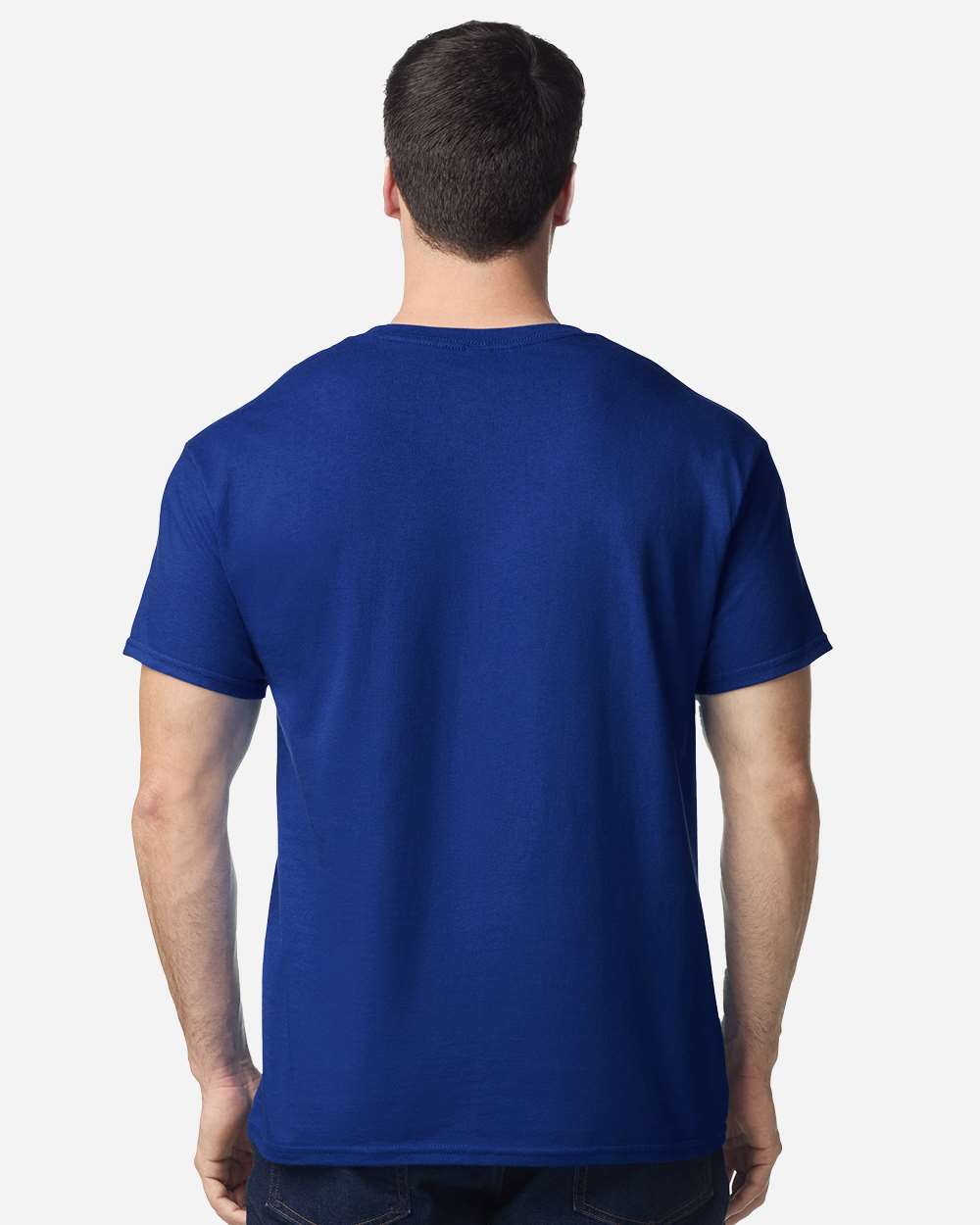 Gildan 5000 Unisex Heavy Cotton™ T-Shirt - Fan Deep Royal - On Model Back