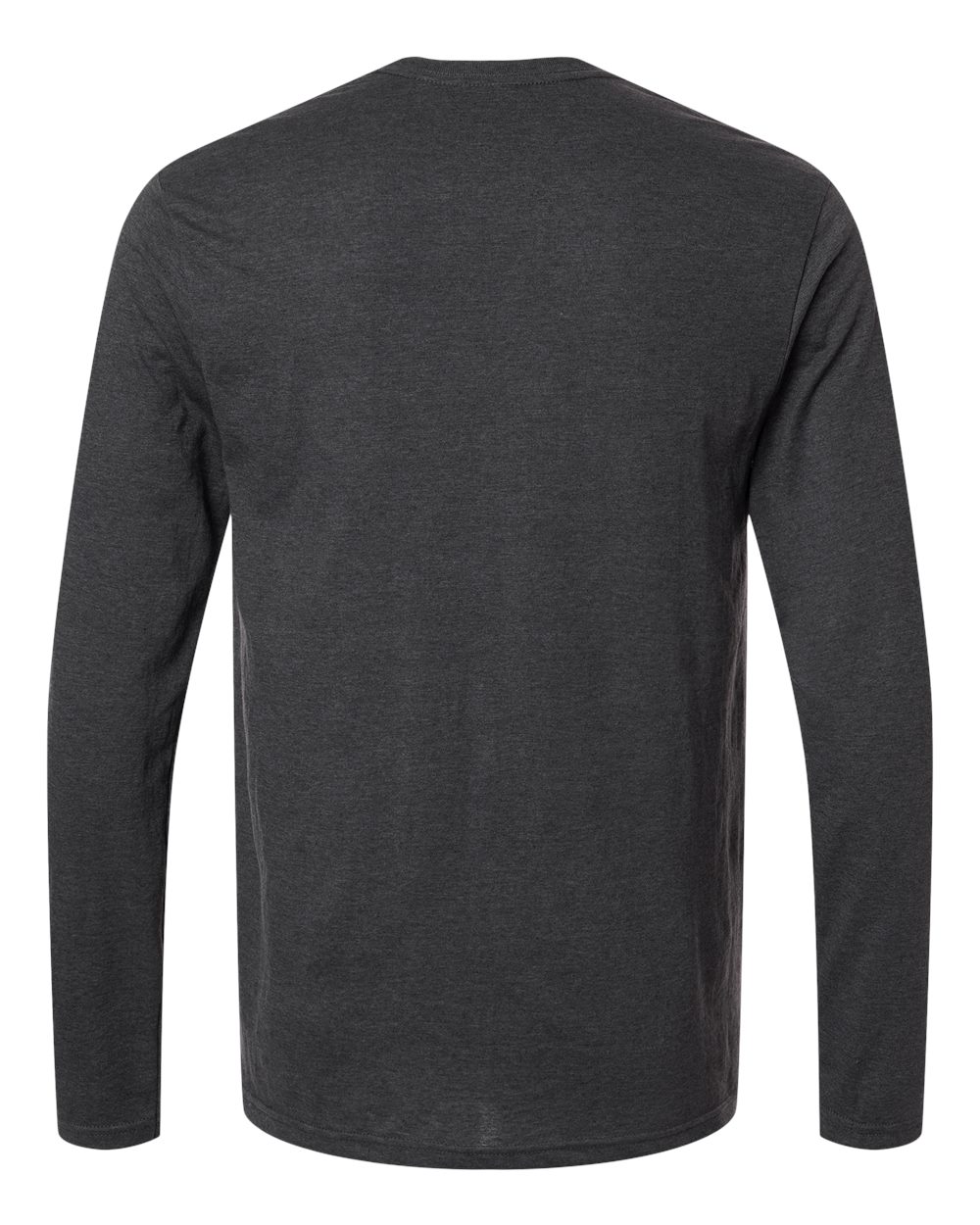 Gildan 64400 Unisex Softstyle® Long Sleeve T-Shirt - Heather Dark Grey - Back View