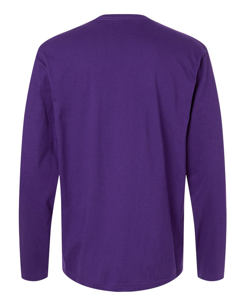 Gildan 64400 Unisex Softstyle® Long Sleeve T-Shirt - Purple - Back View