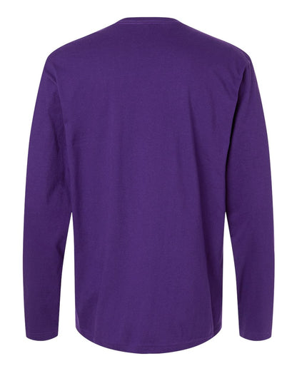 Gildan 64400 Unisex Softstyle® Long Sleeve T-Shirt - Purple - Back View
