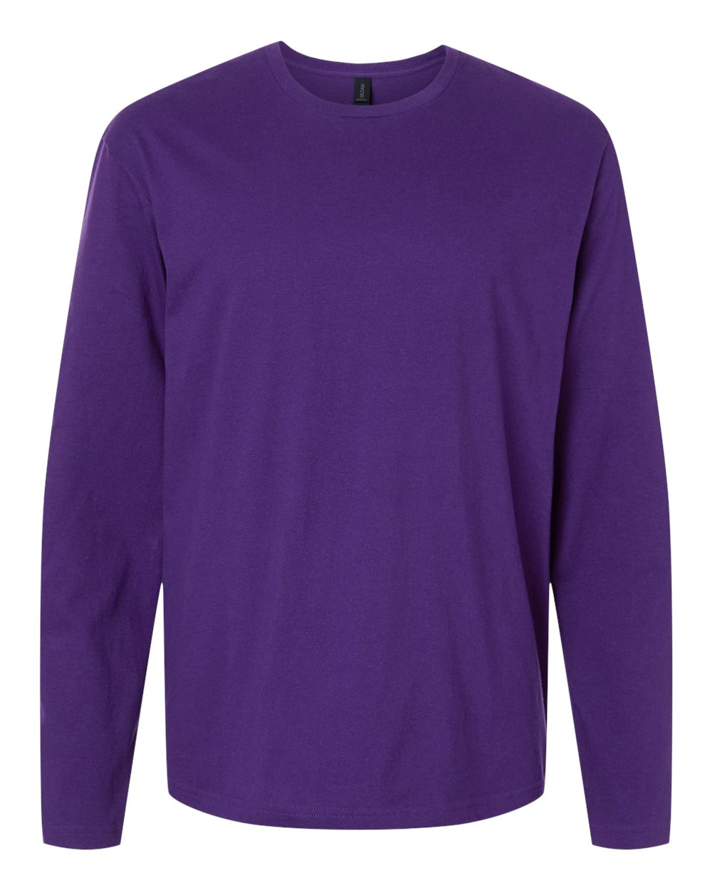 Gildan 64400 Unisex Softstyle® Long Sleeve T-Shirt - Purple - Front View