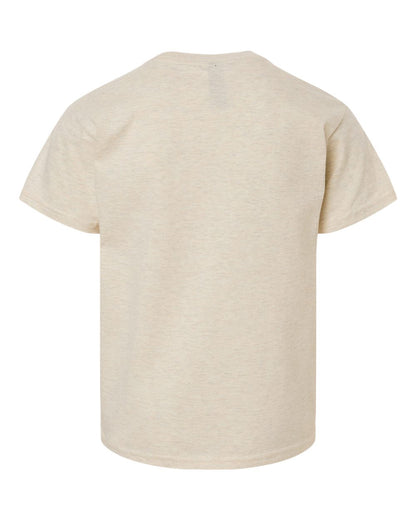 Gildan 64000B Youth Softstyle® T-Shirt - Heather Oatmeal - Back View