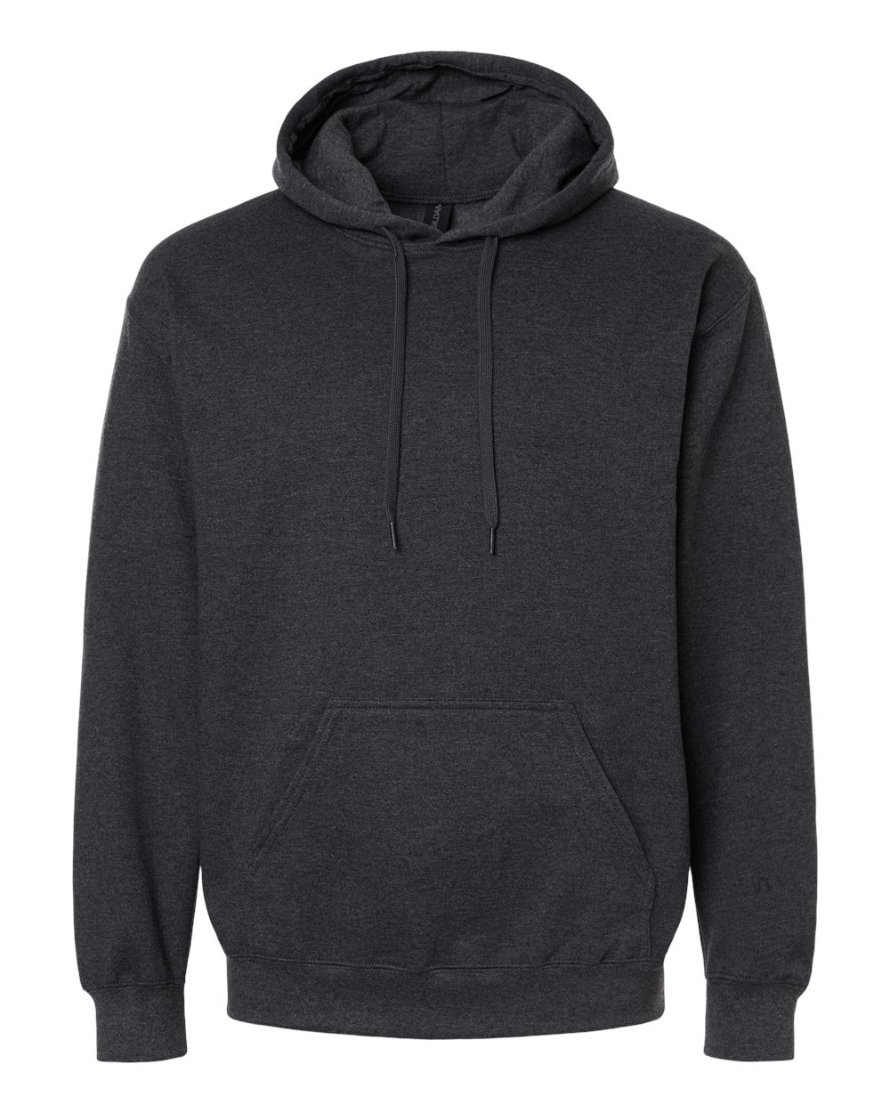 Gildan SF500 Unisex Softstyle® Midweight Hooded Sweatshirt - Heather Black - Front View