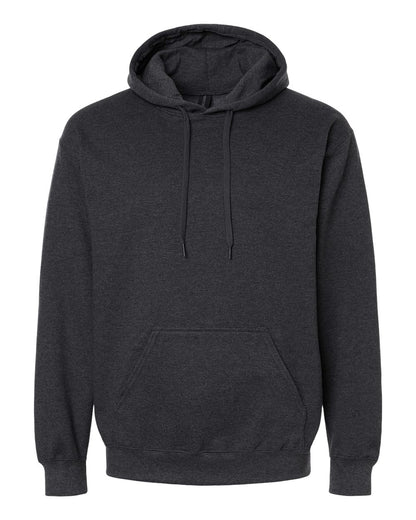 Gildan SF500 Unisex Softstyle® Midweight Hooded Sweatshirt - Heather Black - Front View