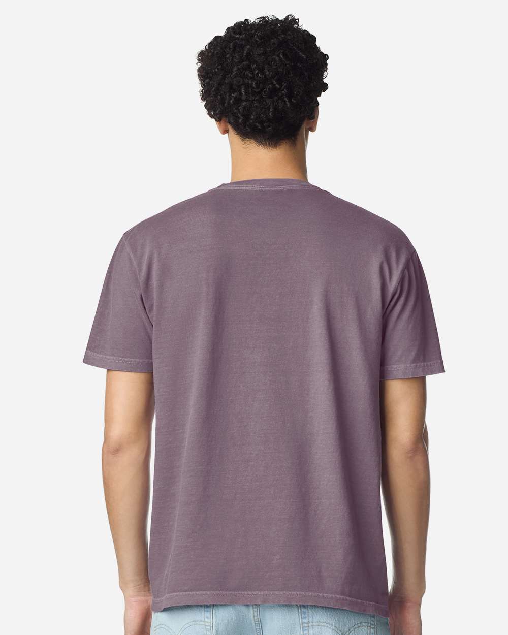Comfort Colors 1717 Unisex Garment-Dyed Heavyweight T-Shirt - Dusk - On Model Back