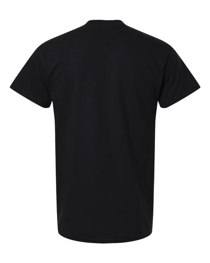 Gildan 5000 Unisex Heavy Cotton™ T-Shirt - Black - Back View
