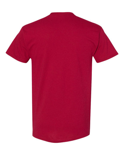 Gildan 5000 Unisex Heavy Cotton™ T-Shirt - Cardinal - Back View
