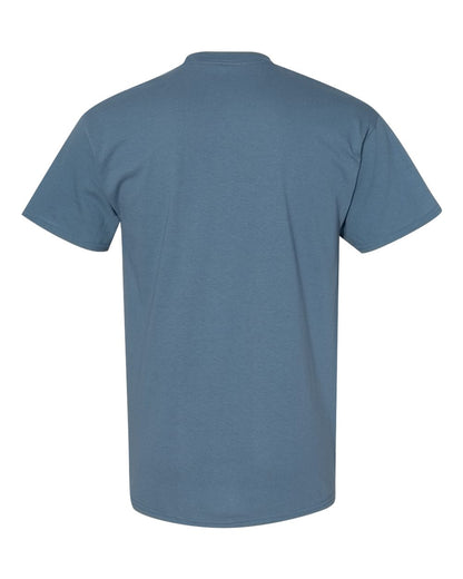 Gildan 5000 Unisex Heavy Cotton™ T-Shirt - Indigo Blue - Back View
