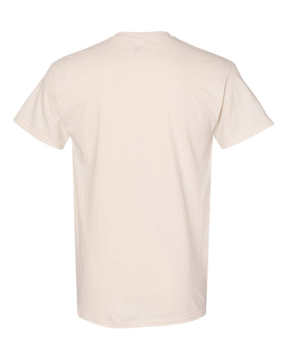 Gildan 5000 Unisex Heavy Cotton™ T-Shirt - Natural - Back View