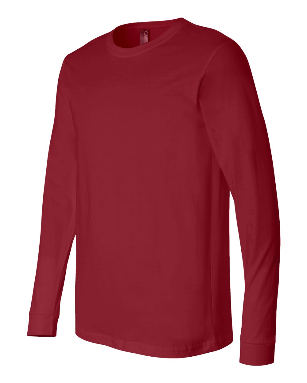 BELLA + CANVAS 3501 Unisex Jersey Long Sleeve Tee - Cardinal - Side View