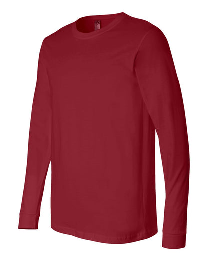 BELLA + CANVAS 3501 Unisex Jersey Long Sleeve Tee - Cardinal - Side View
