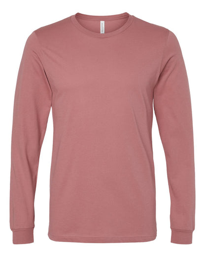 BELLA + CANVAS 3501 Unisex Jersey Long Sleeve Tee - Mauve - Front View