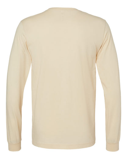 BELLA + CANVAS 3501 Unisex Jersey Long Sleeve Tee - Soft Cream - Back View