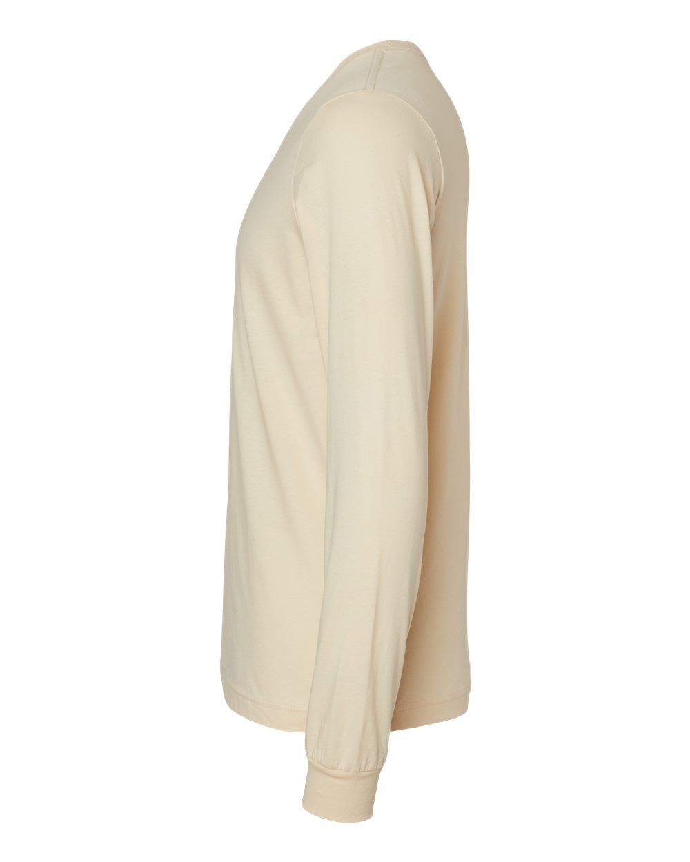 BELLA + CANVAS 3501 Unisex Jersey Long Sleeve Tee - Soft Cream - Direct Side