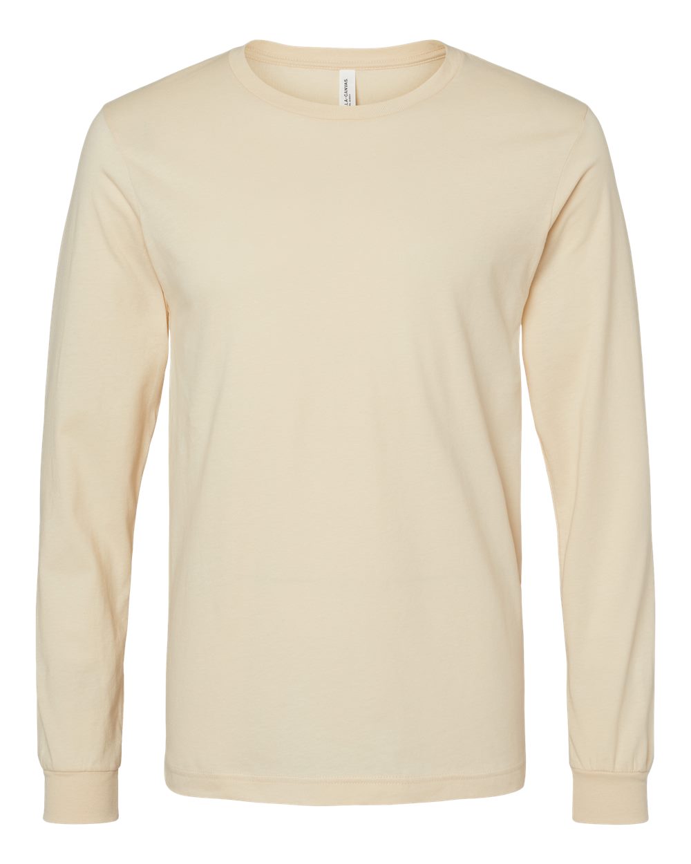 BELLA + CANVAS 3501 Unisex Jersey Long Sleeve Tee - Soft Cream - Front View